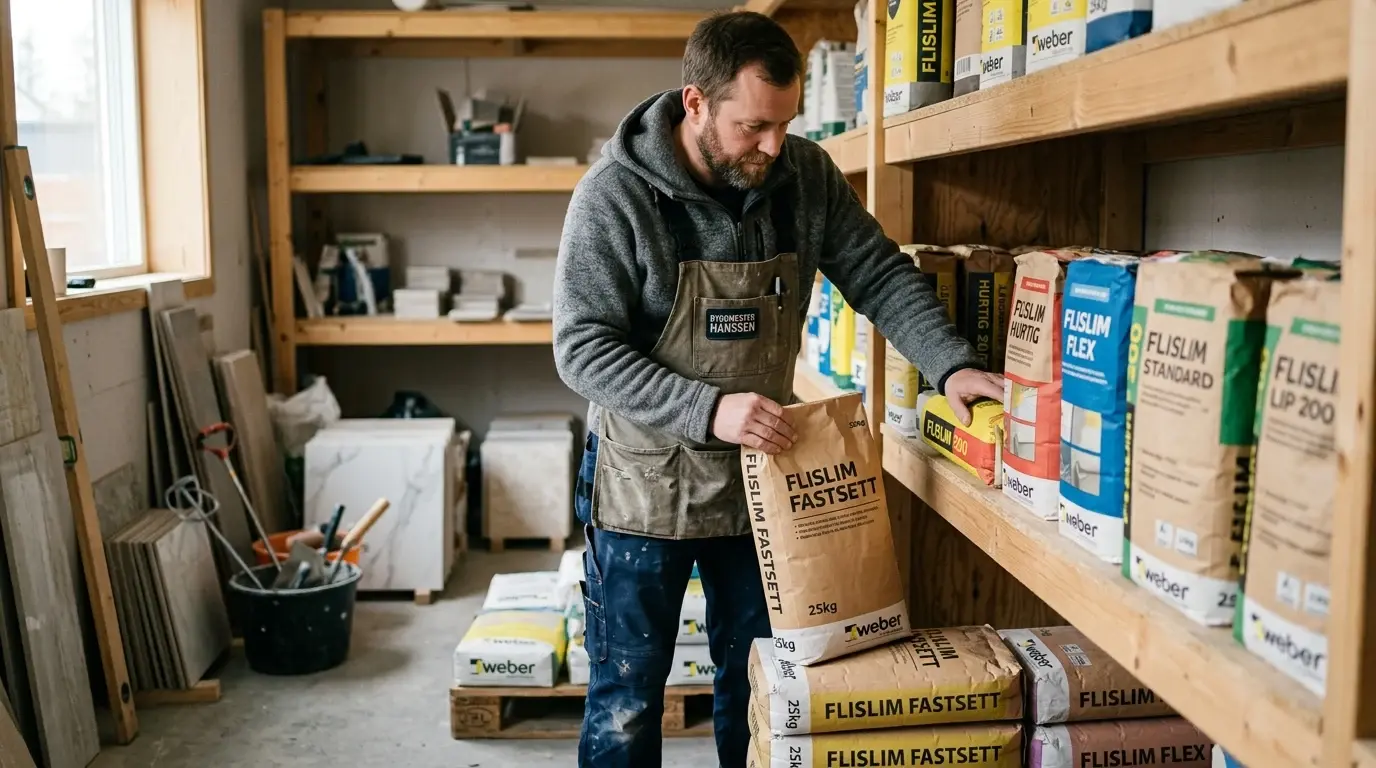 Illustrasjon for guiden «Flislim: velg riktig type til jobben» på Fliskutter.com